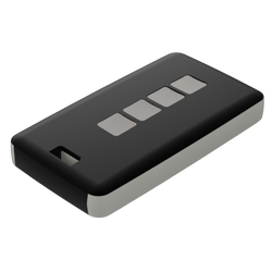 Teko - REMO-TEK series (13124.23) - enclosure for the remote control in black with light greysides (71,5 x 39,3 x 11,5 mm)