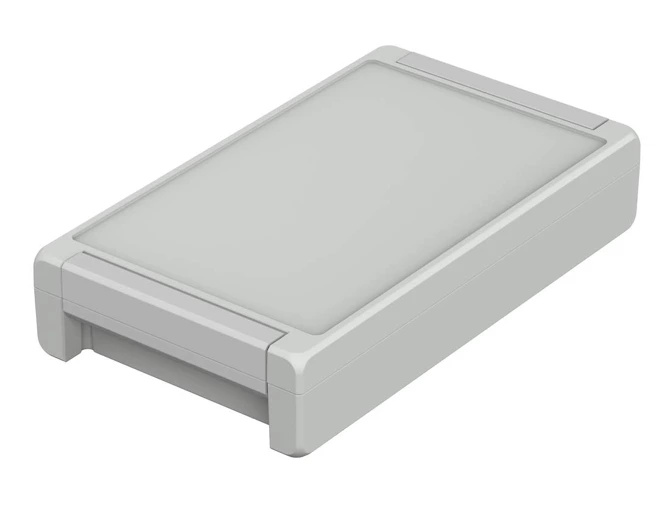 Bopla BA 281706 F-7035 (00126325) - aluminum enclosure with a recess in the cover and neoprene seal (299 x 173 x 60 mm)