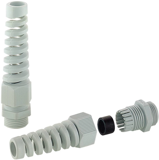 Bopla BFK 16 (10001500) - Pg cable glands with anti-kink protection BFK, polyamide, light grey, IP 68 (5 bar, 30 min)