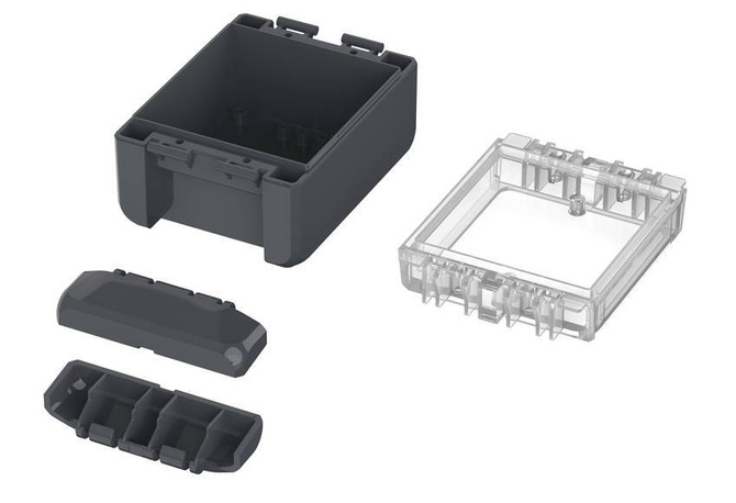 Bopla B 100806 PC-V0-G 7024 (96022124) - obudowa uniwersalna z przezroczystą pokrywą (113 x 80 x 60 mm)