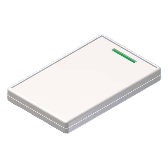 Teko - POCKET CARD series (PC-1.7) - universal enclosure in white with opening for flat cable (85 x 54 x 10 mm)