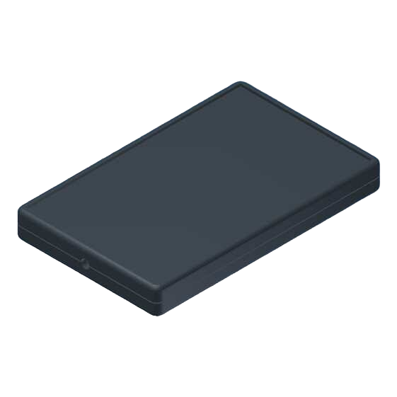 Teko - POCKET CARD series (PC-XIR.4) - universal enclosure in dark gray with opening for LED (85 x 54 x 10 mm)