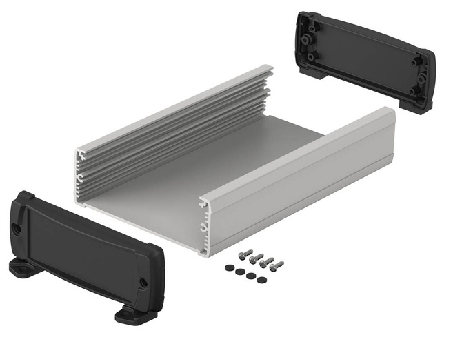 BOPLA ELPU 1240-0200 DW (83247200.S7) - aluminium profile, open on one side with wall brackets (120 x 42 x 200 mm)