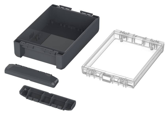 Bopla B 181306 PC-V0-G 7024 (96024224) - obudowa uniwersalna z przezroczystą pokrywą (191 x 125 x 60 mm)