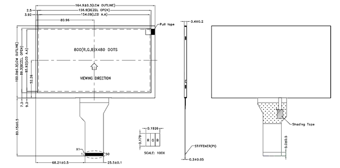 Powertip PH800480T029-IHA01 - TFT display