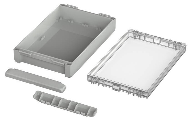 Bopla B 261706 PC-V0-G 7035 (96026325) - obudowa uniwersalna z przezroczystą pokrywą (271 x 170 x 60 mm)