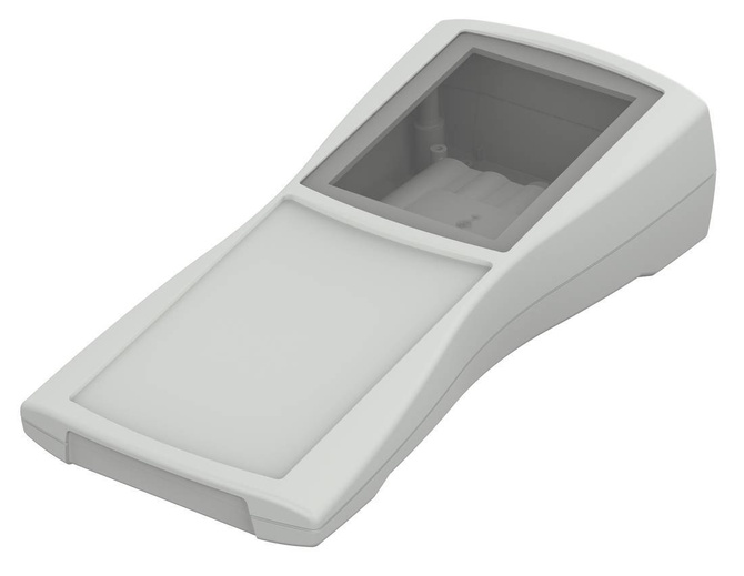 BOPLA BS 804 DIS-7035 (82804235) - obudowa z ABS z oknem wyświetlacza i pojemnikiem na baterie (209,3 x 98 x 34,8 mm)