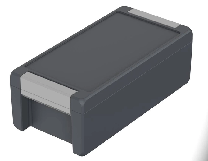 Bopla BA 241309 F SIL-7024 (00125234.SIL) - aluminum enclosure with a recess in the cover and silicone lid seal (259 x 128 x 90 mm)