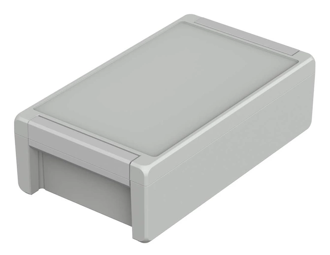 Bopla BA 281709 F-7035 (00126335) - aluminum enclosure with a recess in the cover and neoprene seal (299 x 173 x 90 mm)