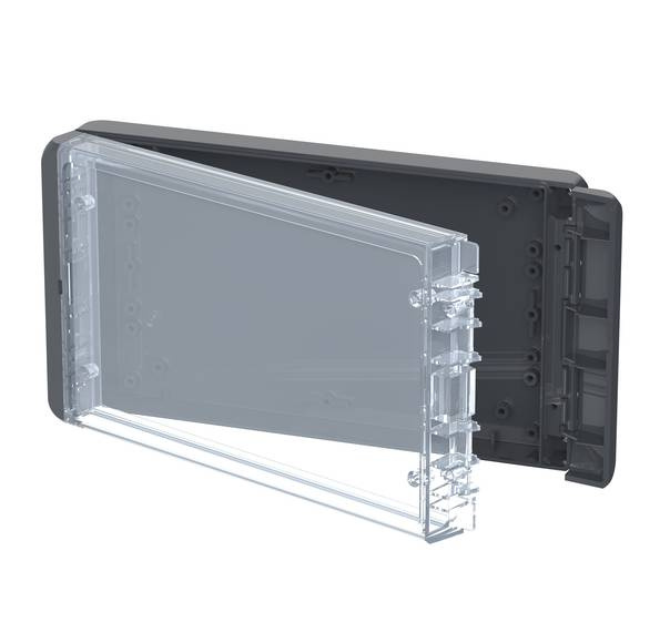 Bopla B 221304 PC-V0-G 7024 (96025244) - universal enclosure with crystal-clear lid (231 x 125 x 40 mm)