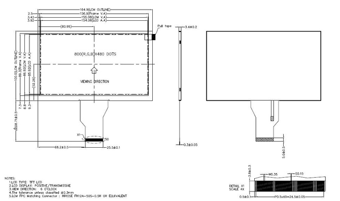 Powertip PH800480T013-IHA01 - TFT display