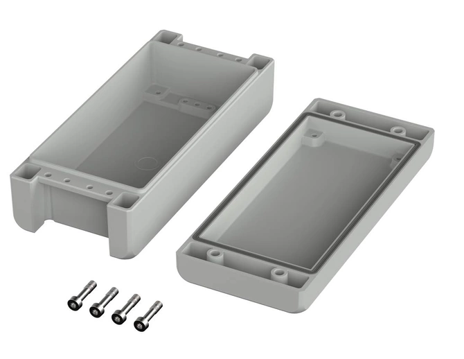 Bopla BA-S 180806 F-7035 (00164125) - obudowa aluminiowa z wgłębieniem w pokrywie, skręcana na śruby z uszczelką neoprenową (199 x 86 x 60 mm)