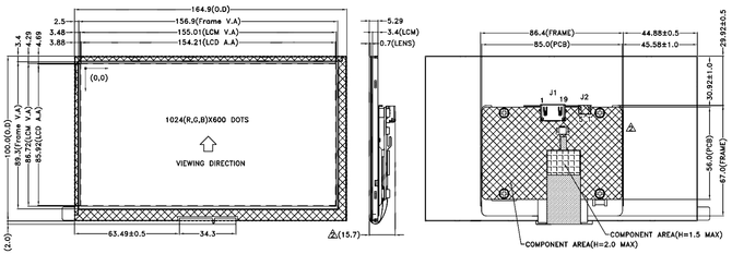 Powertip PH102600T009-IBC07 - HDMI display