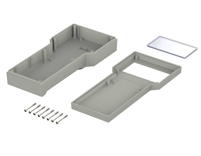Bopla BOS 911-7038 (34911000) - obudowa ręczna z uszczelką w pokrywie z uchwytem (224 x 106 x 40 mm)