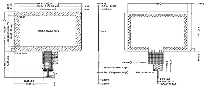Powertip PH800480T037-ZHR - full viewing angle display