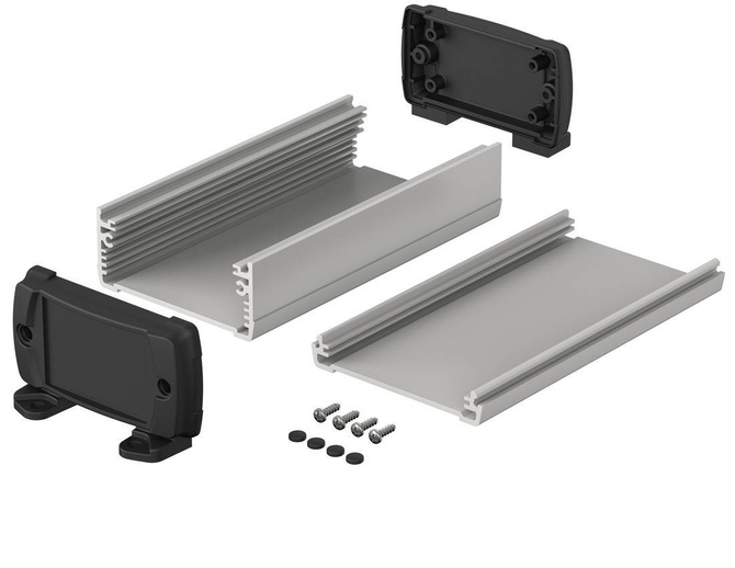 BOPLA ELPH 840-0150 DW (83846150.S7) - aluminium profile horizontally-divided with wall brackets (80 x 42 x 150 mm)