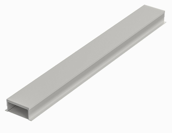 Bopla F 1048-1000 KWL (97418000) - aluminium profile with wall brackets and radiator (105 x 48 x 1000 mm)