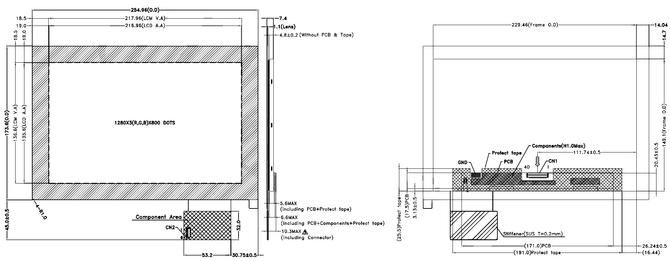 Powertip PH128800T002-ZBC01 - wyświetlacz CTP