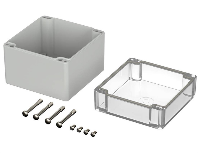 Bopla M 228 G (02228100) - PC enclosure with crystal-clear lid (122 x 120 x 105 mm)