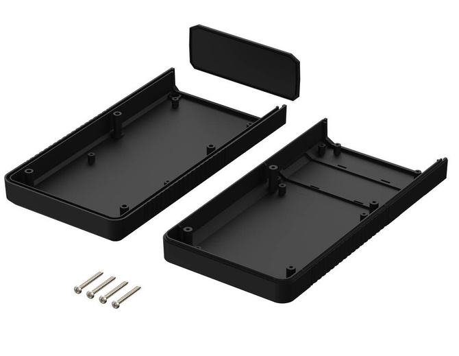 Bopla BOS 805-9005 (34805000) - obudowa ręczna z wgłębieniem powierzchni pod frezowanie otworu na wyświetlacz (196 x 100 x 40 mm)