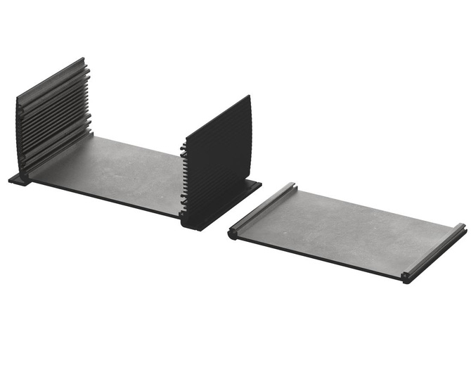 BOPLA ABPH 1680-0100 WL (84368100) - aluminium profile, horizontally-divided with wall brackets(169 x 82 x 100 mm)