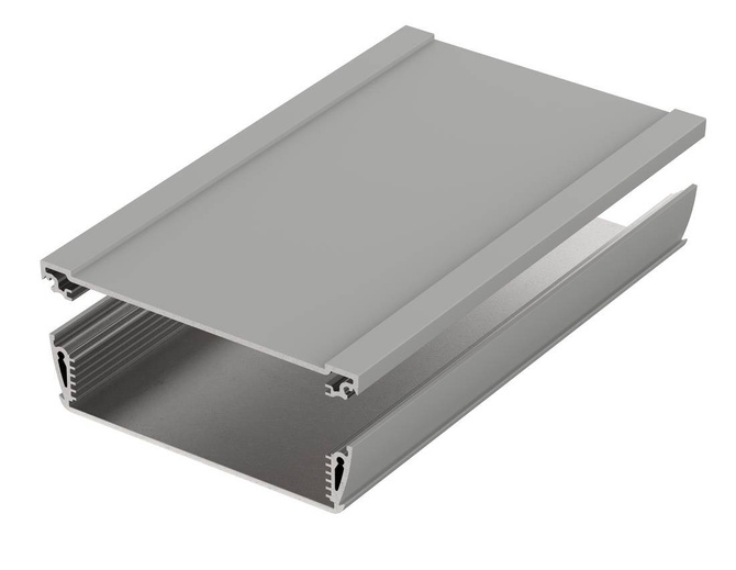 Bopla ASPH 1230-0200 9006 (94231200) - asymetryczny profil aluminiowy półotwarty (121 x 32,8 x 200 mm)