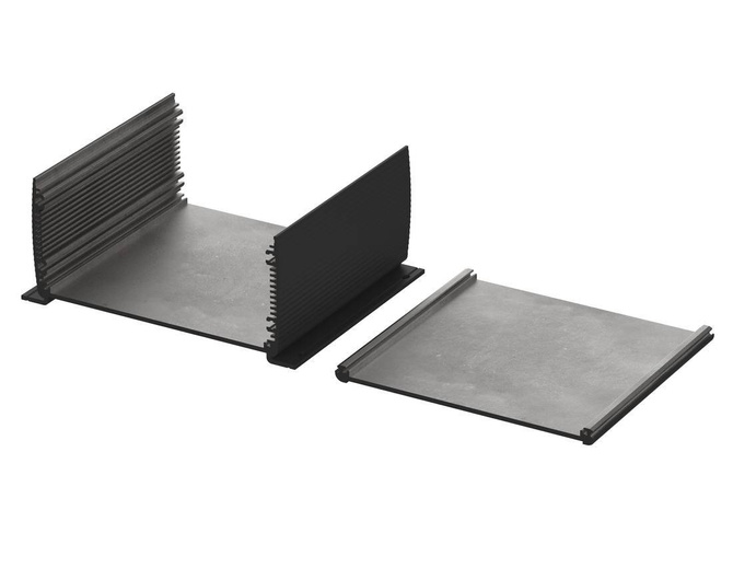 BOPLA ABPH 1680-0150 WL (84368150) - aluminium profile, horizontally-divided with wall brackets(169 x 82 x 150 mm)