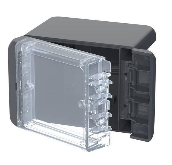 Bopla B 100809 PC-V0-G 7024 (96022134) - universal enclosure with crystal-clear lid (113 x 80 x 90 mm)