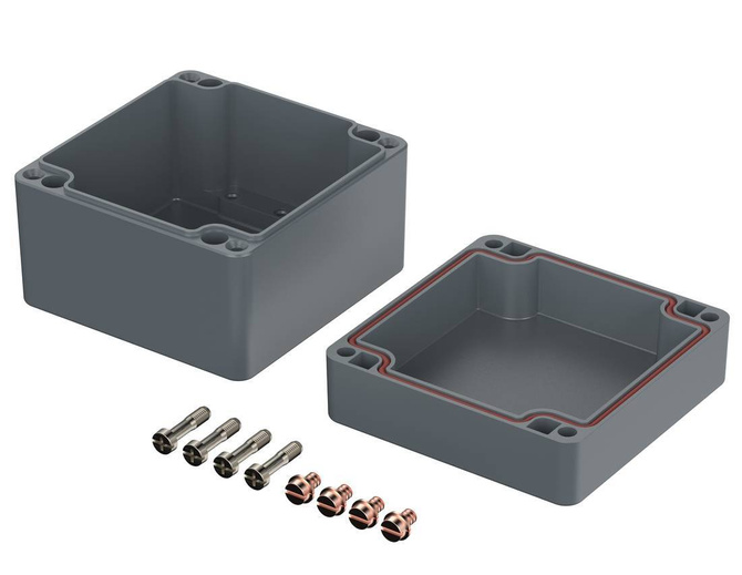 Bopla A 120 SIL (01120010) - aluminum enclosure with silicone seal (122 x 120 x 91 mm)