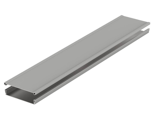 Bopla ASPH 1850-1000 9006 (94241000) - enclosure profiles, horizontally-divided (187 x 54.6 x 1000 mm)