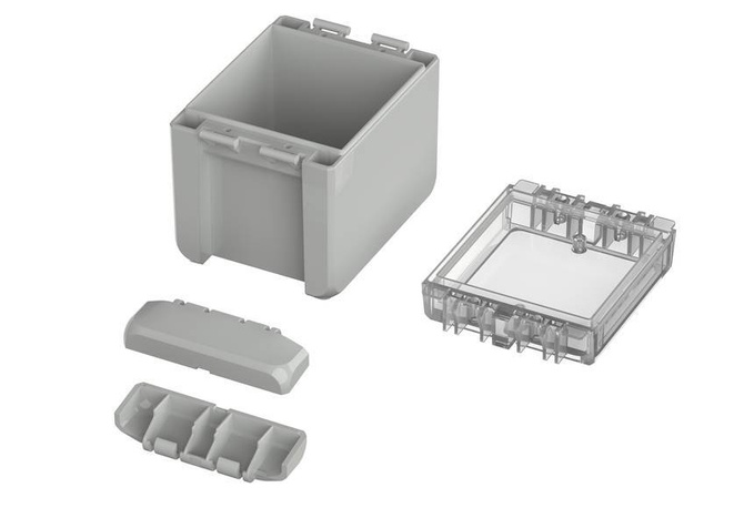 Bopla B 100809 PC-V0-G 7035 (96022135) - obudowa uniwersalna z przezroczystą pokrywą (113 x 80 x 90 mm)