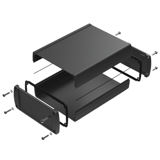 Teko - TEKAM series (TEKAM-32L.9) -  open aluminum alloy enclosure (145 x 105.9 x 45.8 mm)