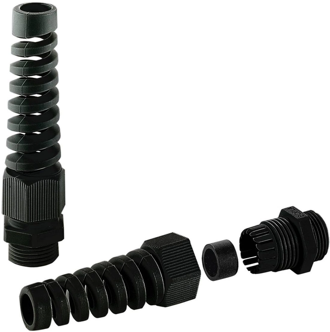 Bopla MBFK 16-9005 (12002212) - Metric cable glands with anti-kink protection MBFK, polyamide, black, IP 68 (5 bar, 30 min)