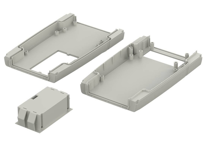 Bopla ART 555 DIS with BE 30 (34155582) - enclosure with membrene keypad area, display opening and battery compartment (165 x 92 x 30 mm)