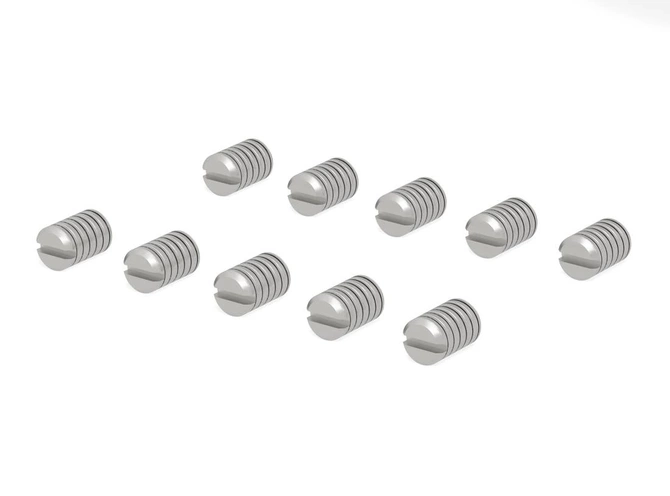 Bopla GSE-5 (54700390) - slotted set screw M2.5 x 8 / M2.5 x 5, V2A, for positioning and earthing the tapped strip