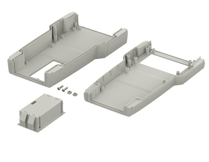Bopla ART 655 DIS with BE 30 (34165582) - obudowa z wgłębieniem w pokrywie, z oknem wyświetlacza i pojemnikiem na baterie (204 x 110 x 41 mm)