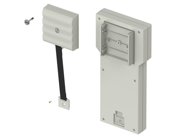 Bopla BOS 902-7038 (34902000) - obudowa ręczna z uszczelką w pokrywie, z paskiem i pojemnikiem na baterie (4 x 1,5V) (211 x 100 x 26 mm)