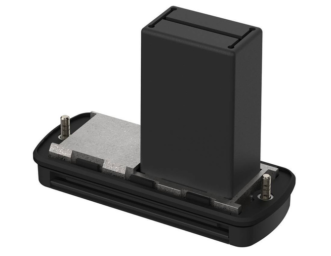 BOPLA ABM 800 SAL BE (84084100) - mounting lid with hinged aluminium flap and compartment for 9V block battery for AB 800