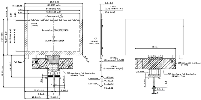 Powertip PH800480T033-IHC11 - CTP display