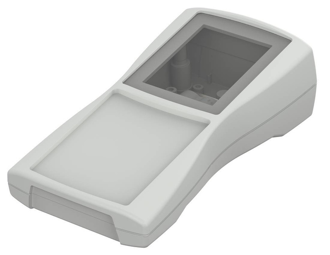 BOPLA BS 501 DIS-7035 (82501235) - obudowa z ABS z oknem wyświetlacza i pojemnikiem na baterie (140,3 x 72,9 x 31,3 mm)