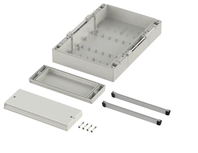 Bopla RD 6000 BK (79000800) - tylna pokrywa z uszczelką i z podwójną komorą zaciskową obudowy CombiCard 5000-7000 (226,5 x 326,7 x 50 mm 3U 30HP)