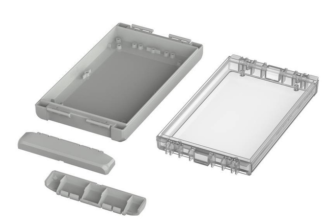 Bopla B 221304 PC-V0-G 7035 (96025245) - obudowa uniwersalna z przezroczystą pokrywą (231 x 125 x 40 mm)