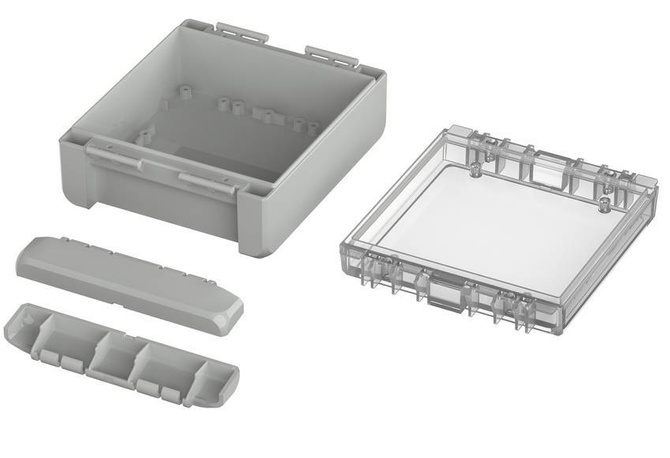 Bopla B 141306 PC-V0-G 7035 (96023225) - obudowa uniwersalna z przezroczystą pokrywą (151 x 125 x 60 mm)