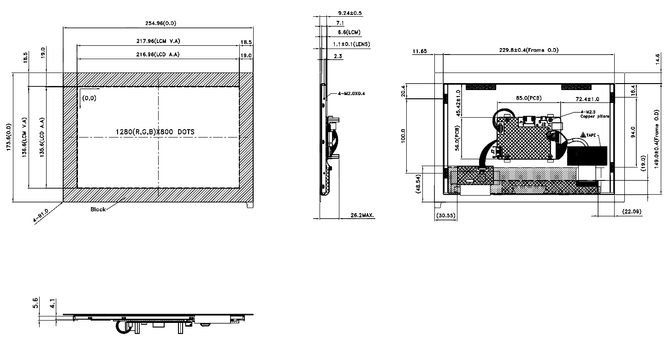 Powertip PH128800T006-ZFC05 - wyświetlacz HDMI