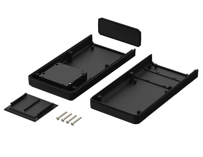 Bopla BOS 802-9005 (34802000) - hand-held enclosure with battery compartment (4 x 1,5V) without display cut-out (196 x 100 x 40 mm)