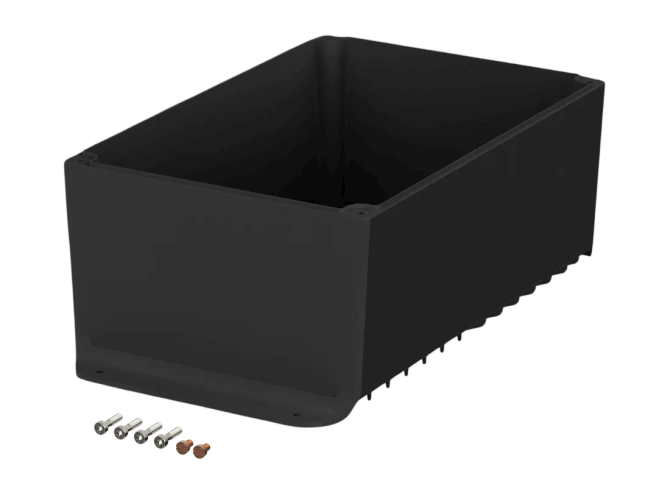 Bopla BOV 281913 UT KWL-9005 (48198685) - BoVersa aluminium base with heatsink (275 x 185 x 110 mm)