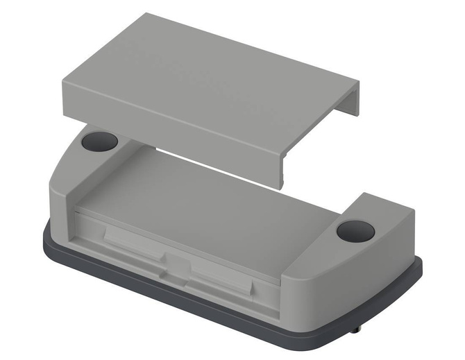 Bopla ASM 830 AL-9006 (94411400)- pokrywa boczna ze zdejmowaną aluminiową nakładką ASP 830