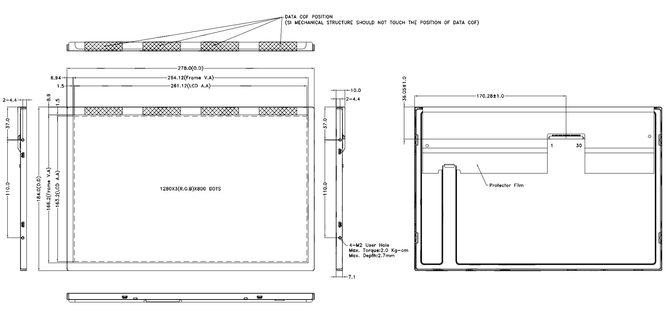 Powertip PH128800T005-ZFA - TFT display