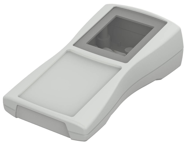 BOPLA BS 401 DIS-7035 (82401235) - ABS enclosure with display screen and battery compartment (119.3 x 64.9 x 26.5 mm)