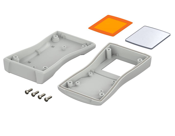 BOPLA BS 402 DIS-7035 (82402235) - ABS enclosure with display screen (119.3 x 64.9 x 26.5 mm)